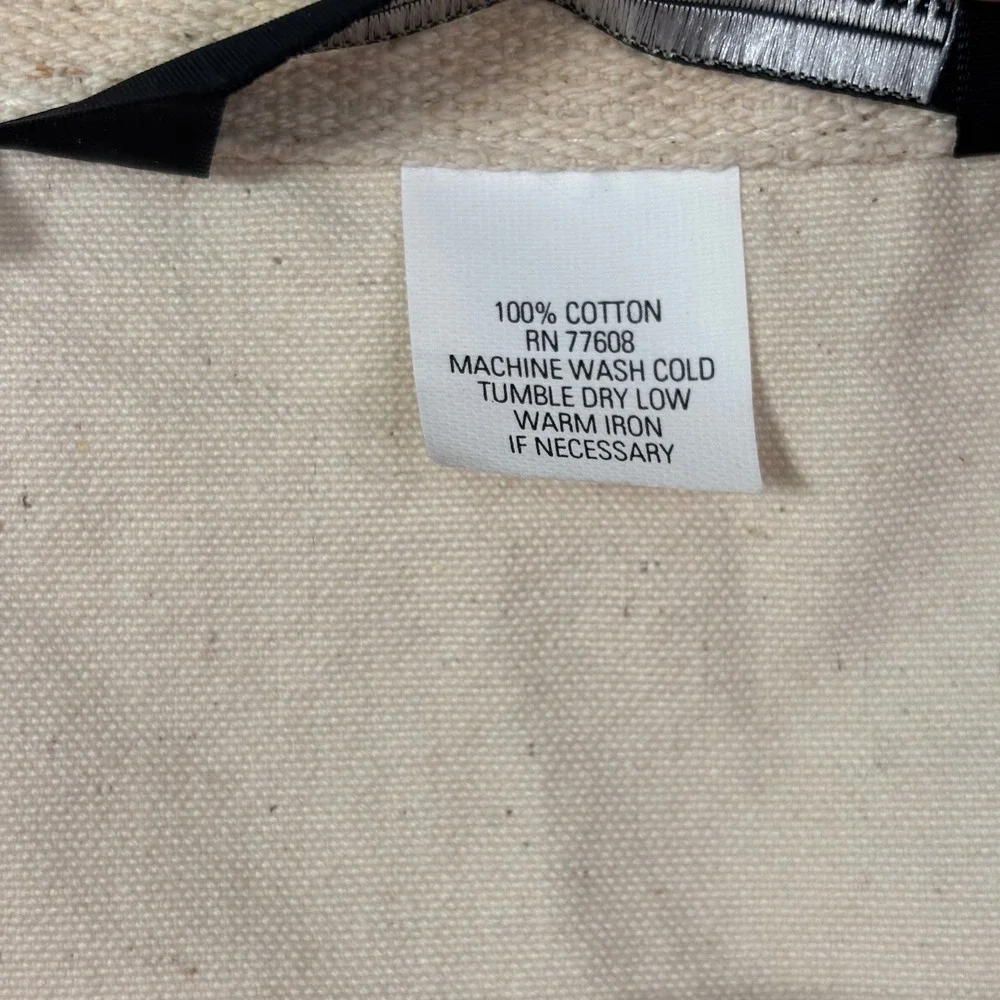J Peterman Company Mens‎ Cotton Canvas Safari Utility Vest Cream Natural Medium